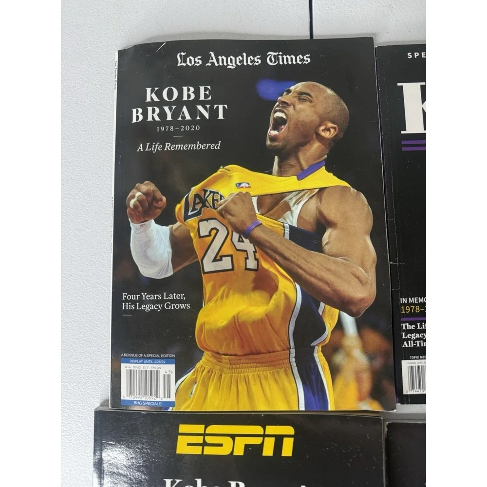 Kobe Bryant Commemorative Magazine Lot LA Times ESPN 1978-2020 Lakers Tribute